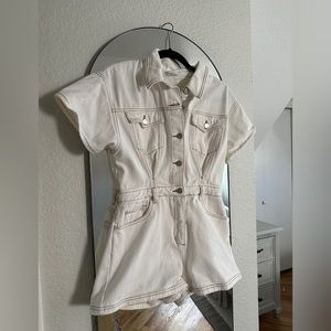 White Cargo Romper